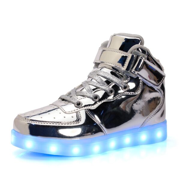 LED Kinder Schuhe – USB aufladbare Basket Schuhe mit Licht – Bild 2